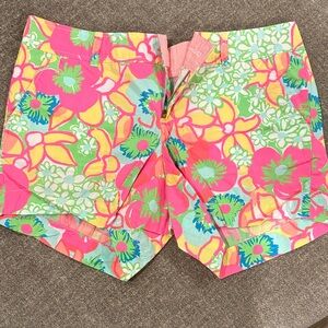 Lilly Pulitzer Pink and Green Floral Shorts